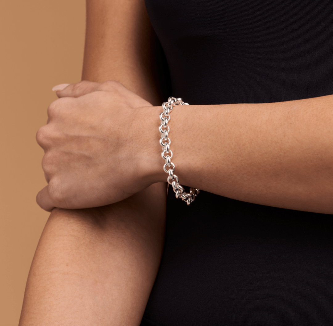 Wide Round Belcher Chain Necklace